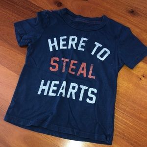 Peek Here To Steal Hearts Kids Tee. Great for Valentines Day or everyday!